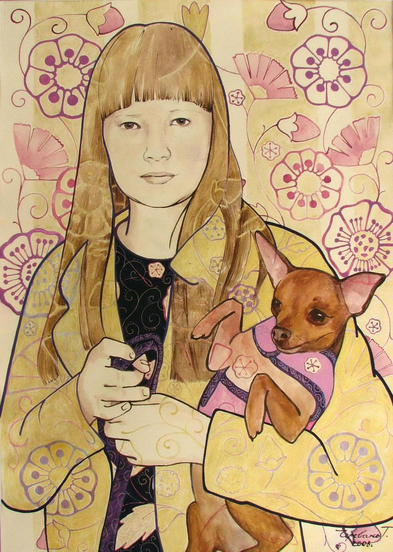 Girl with a dog