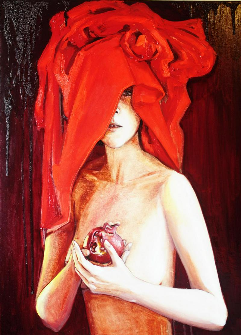 Girl with a pomegranate