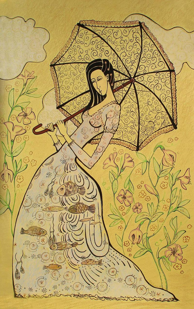 Girl with umbrella