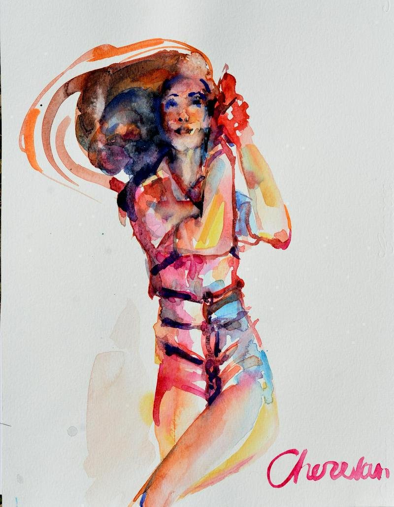 Shibari watercolor