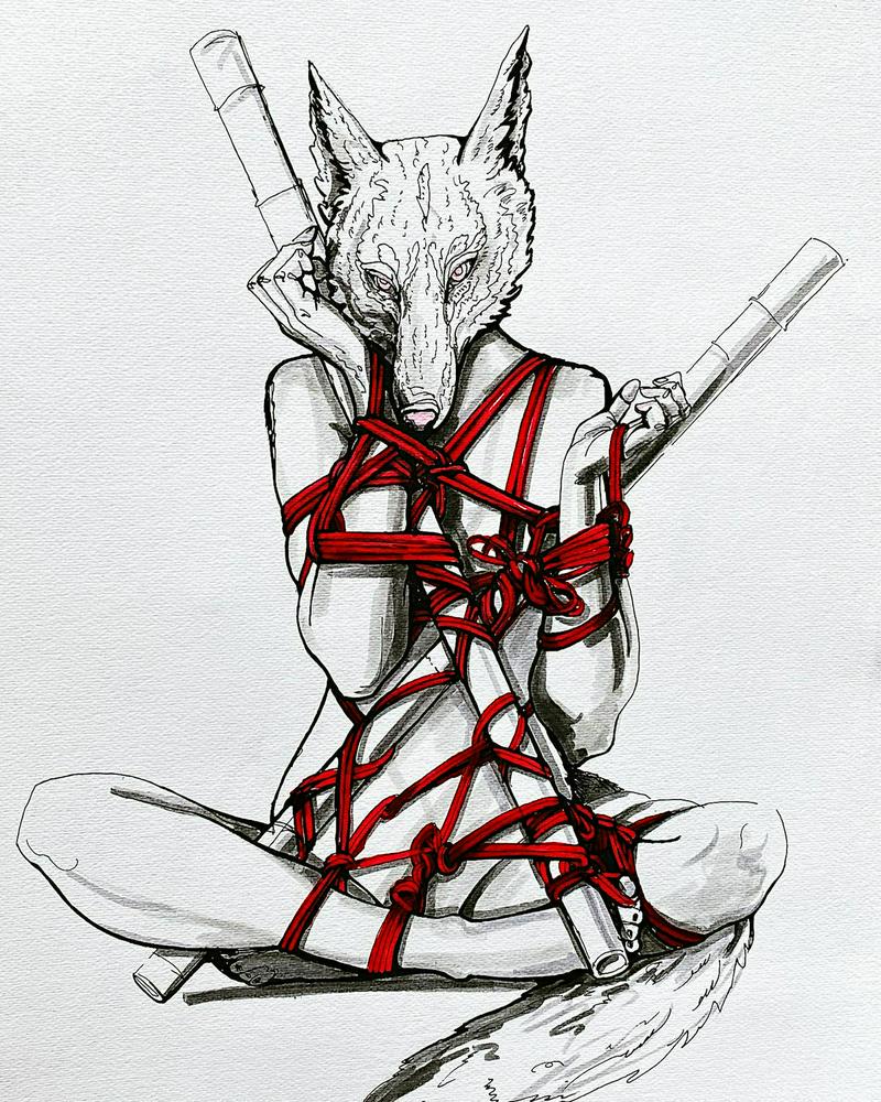 Shibari wolf