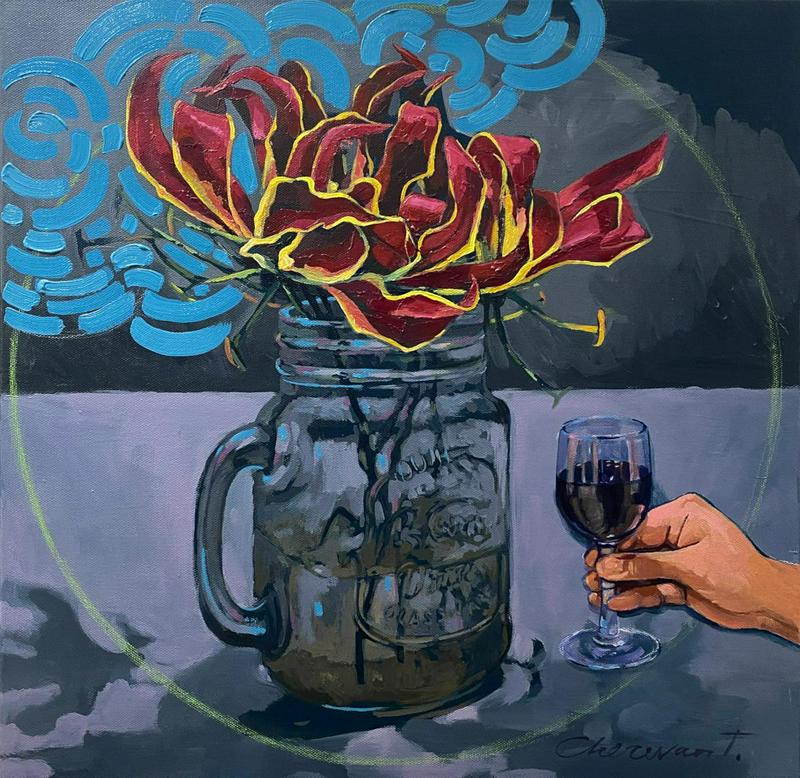 Still life with a glass